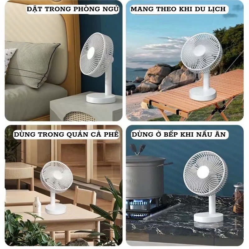 Quạt Tích Điện Asaki Sạc USB Đ🔥ể Bàn Ký Túc Xá Không Gây Tiếng Ồn | BigBuy360 - bigbuy360.vn