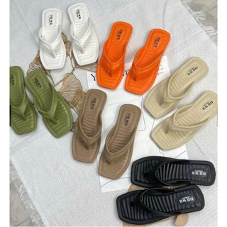 Dép kẹp xỏ ngón nữ mũi vuông Duwa chất eva siêu nhẹ đúc nguyên khối siêu bền êm chân chống nước đi mưa đi biển  DL-343