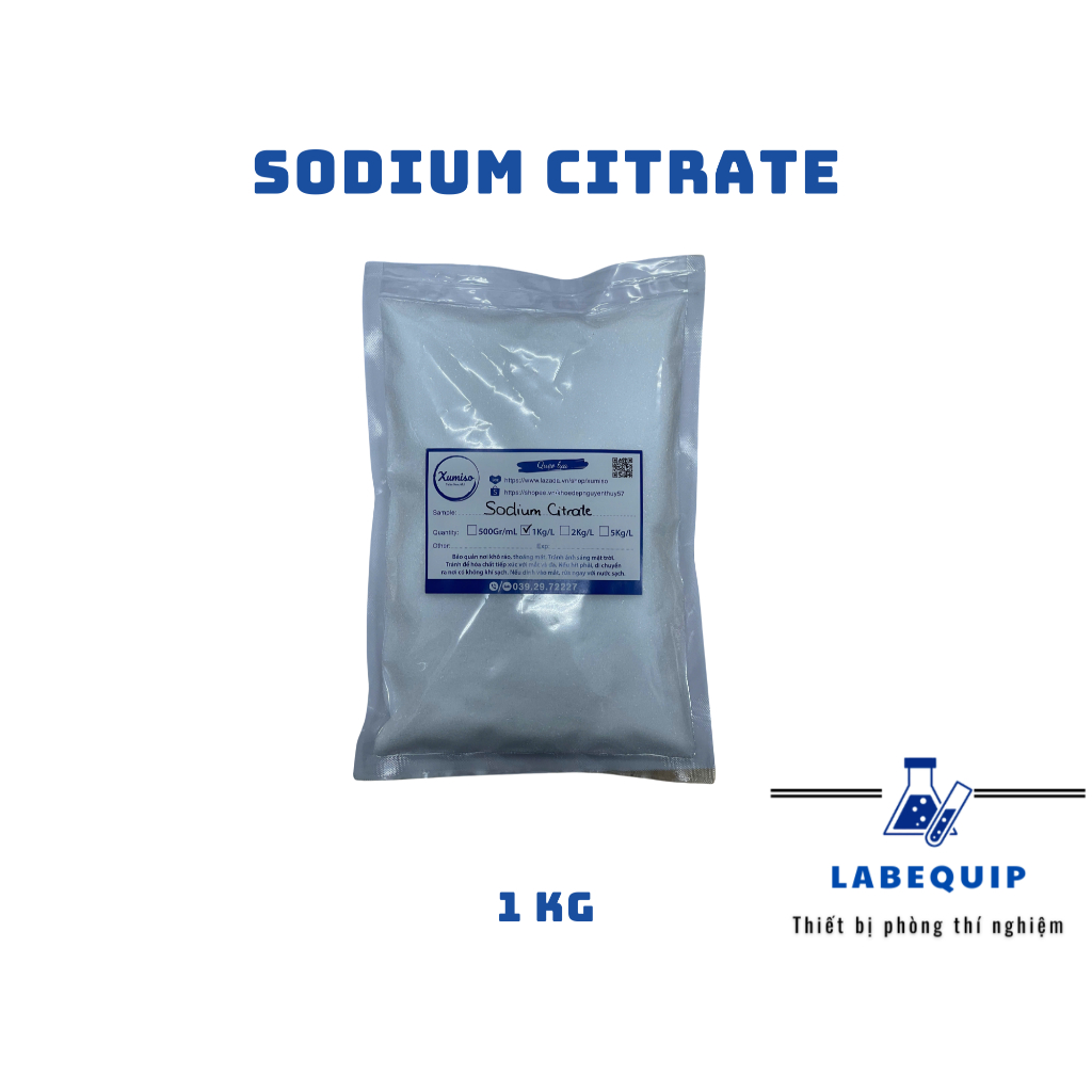 [HCM] Sodium Citrate - Chất chỉnh độ pH - nguyên liệu mỹ phẩm giá sỉ - Labequip - 1 kg