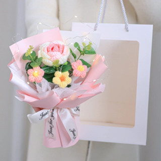  Bó Hoa Len Handmade 4 Bông – Quà Tặng Các Dịp Lễ Valentine Sinh Nhật Tốt Nghiệp Cho Nữ Len Nhà Mình 