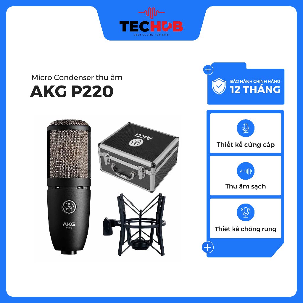 Micro condenser thu âm AKG P220 - Hàng Chính hãng PGI