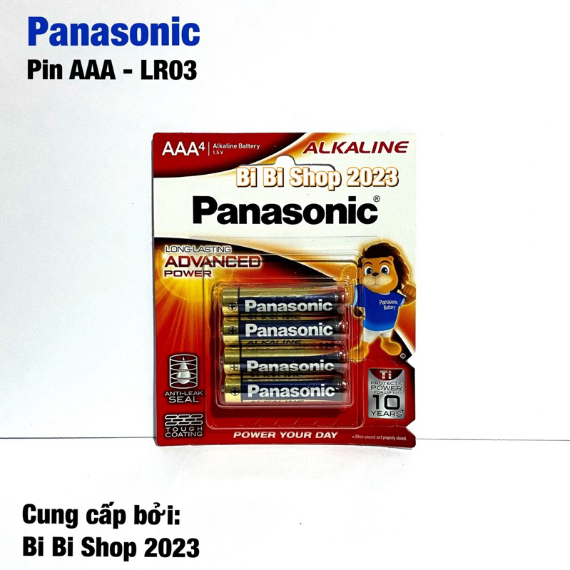Pin AAA Panasonic Alkaline Vỉ 4 Viên Made in ThaiLand