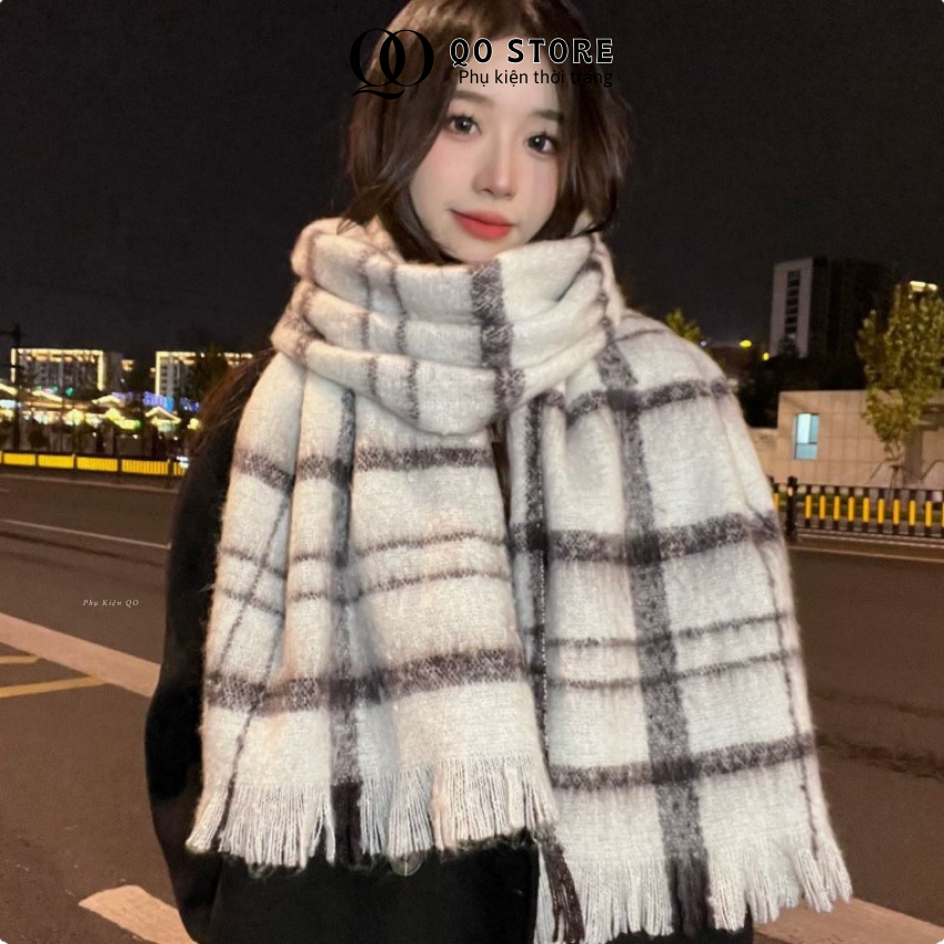 Khăn Len Quàng Cổ Bản To Thời Trang Nam Nữ Chất Mềm Mịn QO STORE K62 | BigBuy360 - bigbuy360.vn