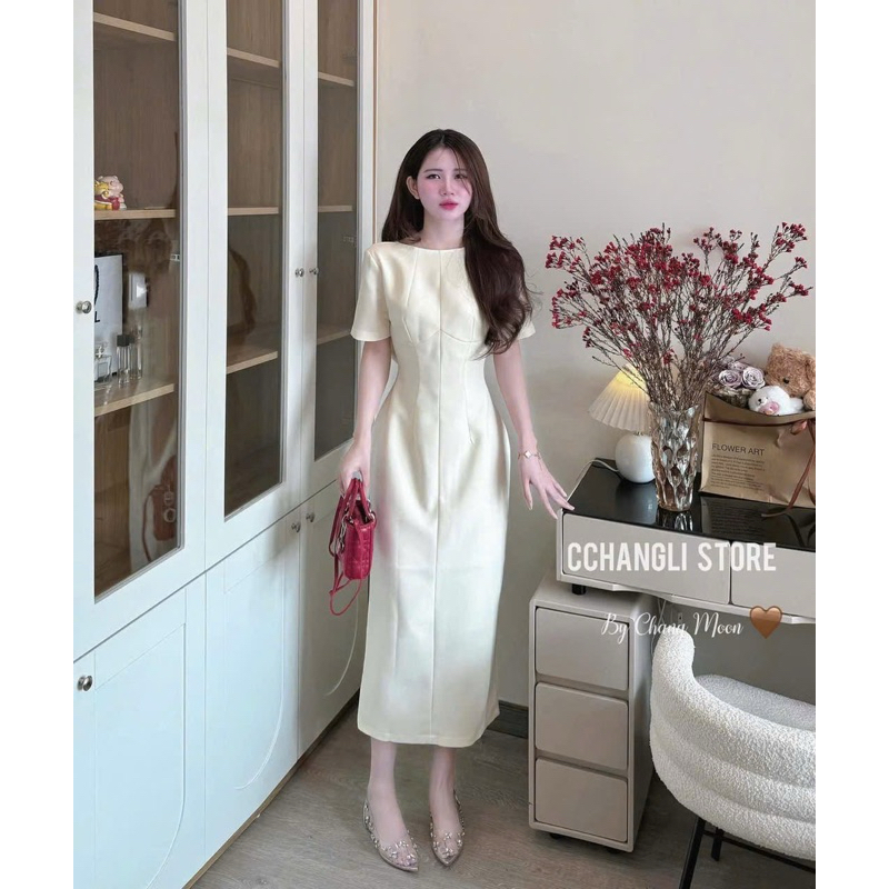 [𝐌ở 𝐛𝐚́𝐧] Đầm thiết kế Shi Shang dáng bút chì đính hoa hồng sau lưng, váy bigsize dáng dài 2 lớp thanh lịch, sang chảnh | BigBuy360 - bigbuy360.vn