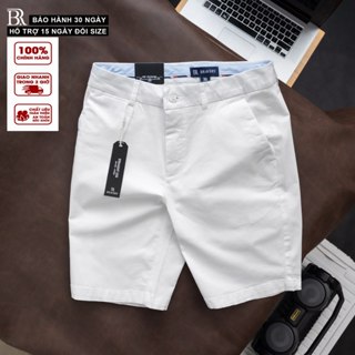 Quần short nam, Quần short kaki nam Kunda màu Trắng mềm mịn dày dặn, form regular fit - Bravery
