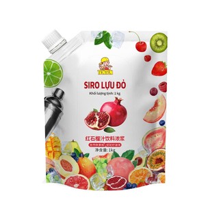 Siro Lựu Đỏ TenTen (1kg) - Đậm Vị, Màu Đẹp - Siro Trái Cây Pha Chế Cao Cấp