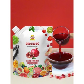 Siro Lựu Đỏ TenTen (1kg) - Đậm Vị, Màu Đẹp - Siro Trái Cây Pha Chế Cao Cấp
