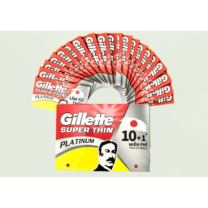 HỘP 10 LƯỠI DAO LAM GILLETTE SUPER THIN/ DAO LAM/ LƯỠI LAM