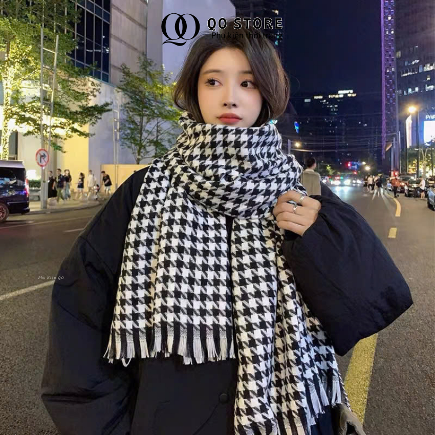 Khăn Len Quàng Cổ Bản To Thời Trang Nam Nữ Nhiều Màu Chất Mềm Mịn QO STORE K08