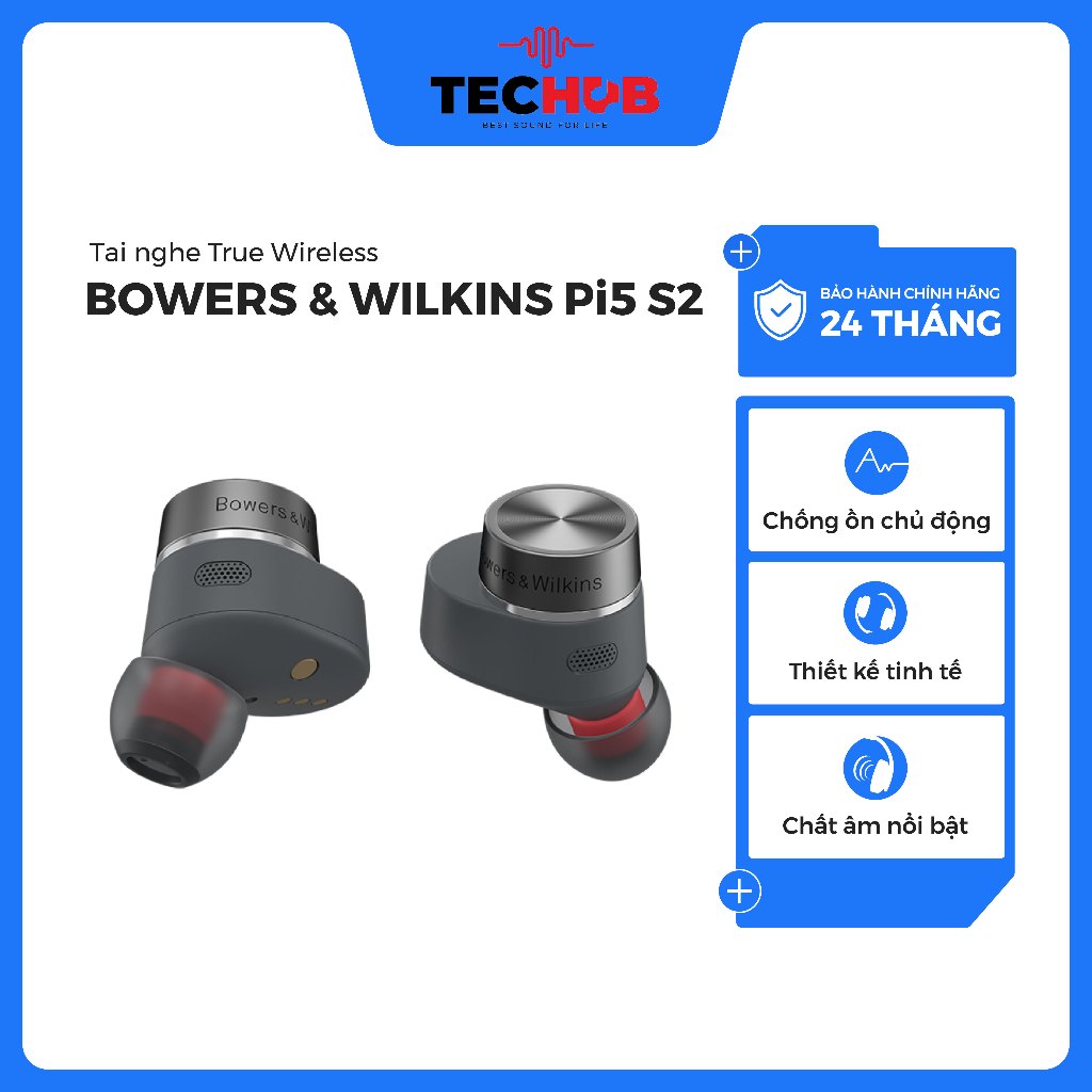 [SHIPNOW] Tai nghe True Wireless BOWERS & WILKINS Pi5 S2- Hàng Chính Hãng