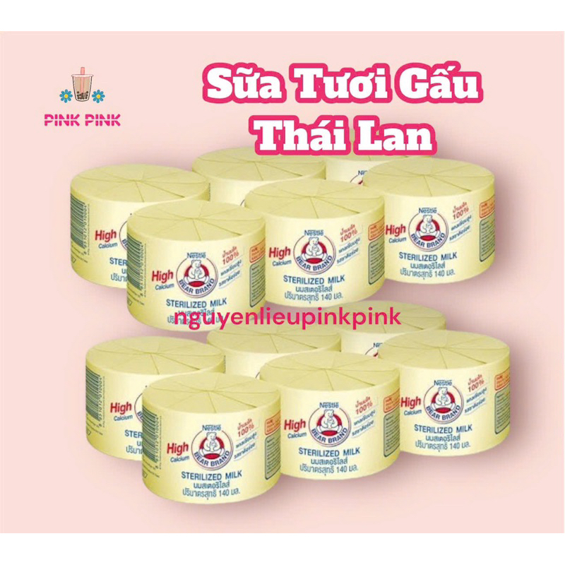    LỐC 12 Lon   Sữa tươi gấu Nestle Thái Lan lon 140ml 