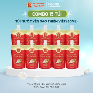 Túi Nước Yến Sào Thiên Việt 15% yến (Túi 80ml) )_Chính hãng