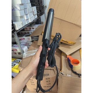 Máy Uốn Tóc Làm Xoăn Size 38mm Xoay Trục 360 Độ Hàn Quốc 918 Tặng 1 Lược Và 2 Kẹp Tóc Mỏ Vịt