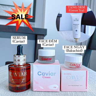 Trọn bộ Mỹ phẩm Caviar Bakuchiol Chính Hãng( Kem ngày đêm,Tinh chất) +KÈM QUÀ TẶNG dành cho mọi loại da.