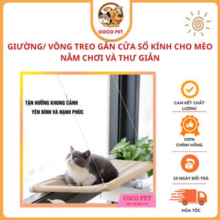 Giường/ Võng Treo Gắn Cửa Sổ Cho Mèo Nằm Chơi Và Thư Giãn