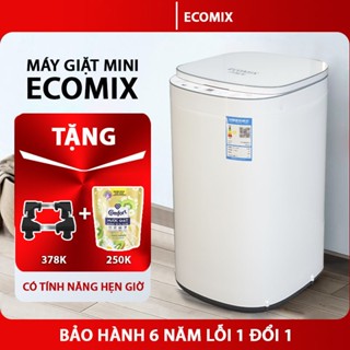Máy giặt mini GHM 100% tự động - ECOMIX Hẹn giờ , giặt sấy khô vắt - Bảo hành 6 năm - ánh sáng xanh khử khuẩn