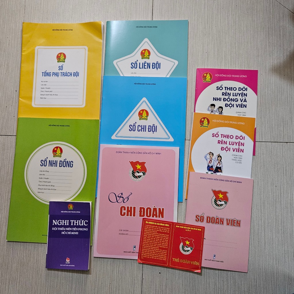 S-ổ phục vụ cho đoàn đội, Công cụ đoàn đội, nghi thức đội( sổ liên đội, chi đội, tổng phụ trách, nhi đồng)
