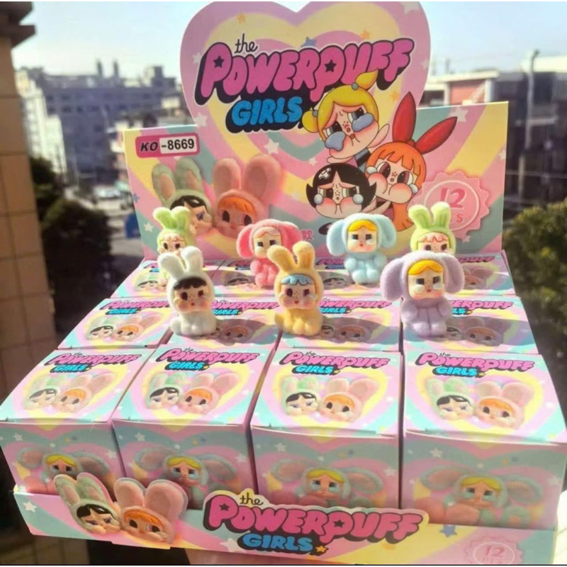 Set 12 blindbox CRYBABY, POWERPUFF GIRL VIP phủ lông nhung