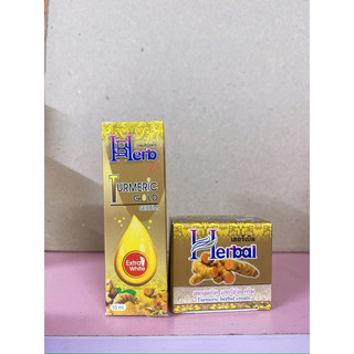 Combo Kem nghệ & serum nghệ herbal cream thái lan
