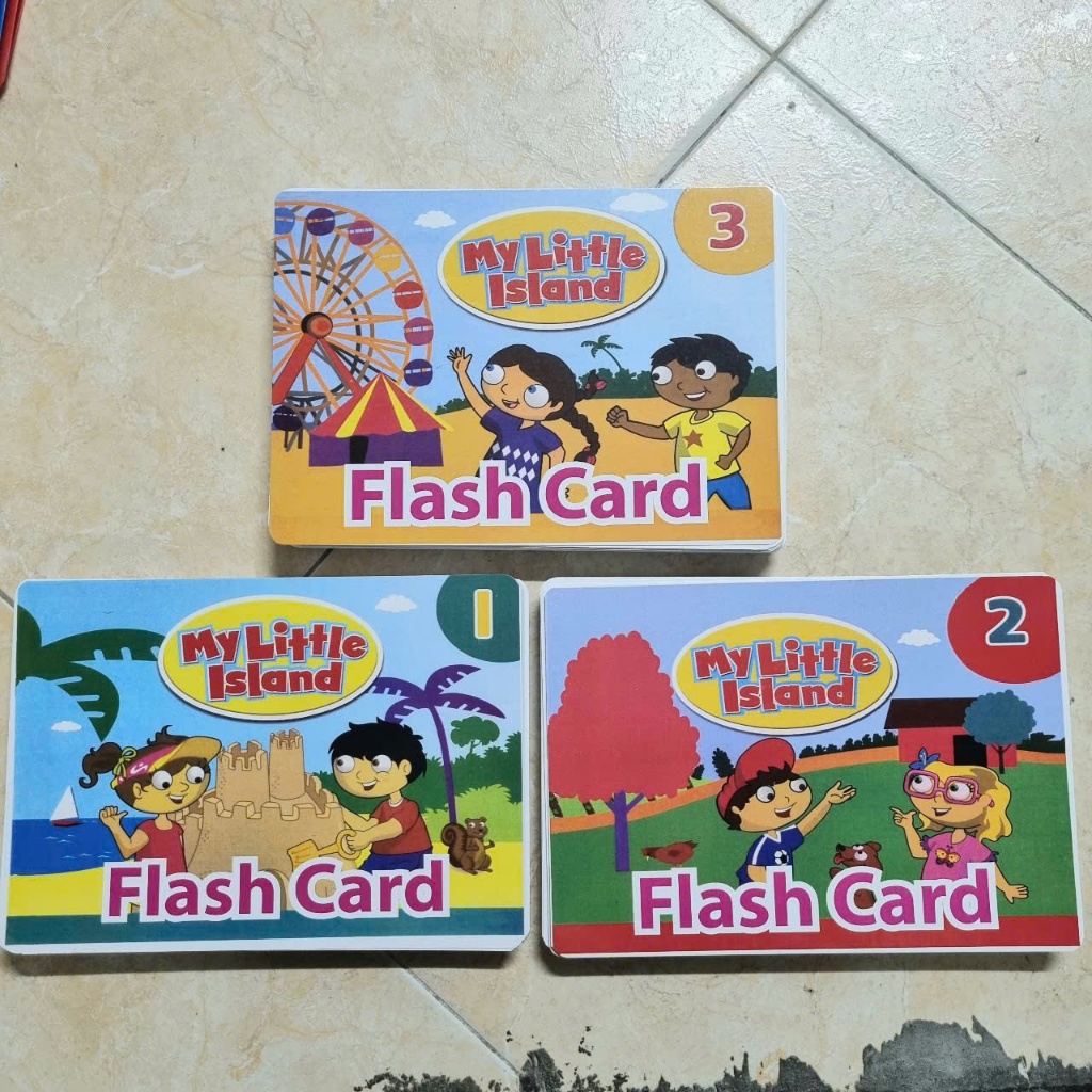 Flashcard My little Island level 1,2,3 (2 mặt Cán bóng C300)