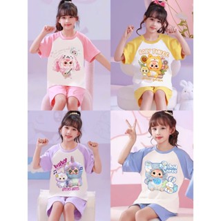 Set Bộ Cộc Tay BaBy Three Hót Hít 2025 4 hình 4 màu dành cho bé gái từ 14-45Kg chất liệu Cotton (Có bán COMBO).