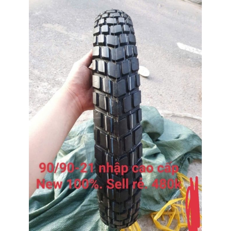 Vỏ xe cào cào . mâm 21. siêu đẹp.  80/100-21 ( 2.75-21) , 90/90-21 . new 100%. gai nhỏ và gai to . h