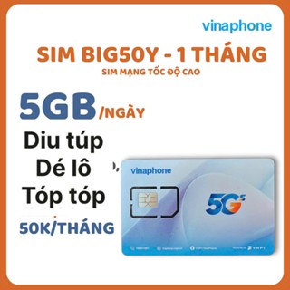 SIM 4G VINA D159V KM 180GB BIG50Y SODA125  VD89P KM 120GB/THÁNG GỌI NỘI MẠNG MIỄN PHÍ 50P NGOẠI MẠNG