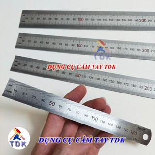 Thước kẻ 15cm 30cm 50cm 60cm C-Mart D0019, thước lá thép không gỉ