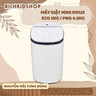 Sẵn HCM/HN - Máy giặt Doux Eco 1338 - Lux 1335 / 1341 bản 2025 tự động mini giặt sạch cho bé bảo hành 12 tháng