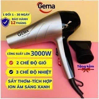 Máy sấy tóc GEMA, sấy thơm - 3000W, máy sấy 3 chế độ nhiệt 2 chế độ gió - BẢO HÀNH 12 THANG