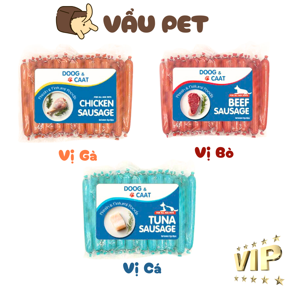 Xúc Xích Cho Chó Mèo Hàng Cao Cấp Gói 30c - Thức Ăn Cho Chó Mèo Hamster Vẩu Pet Shop