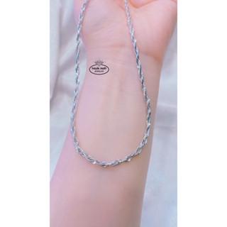 Phụ Kiện Dây Chuyền D019 Mì Xoắn 5 Sợi Đeo Cổ Sang Trọng Trang Sức Bạc Ý Xi Kim- Bạc Thuận Phát