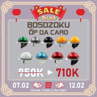 Mũ Bảo Hiểm Nửa Đầu Bosozoku Viền Caro Ốp da Che Tai Phong Cách Nhật Bản - CHÍNH HÃNG NHẬT BẢN.