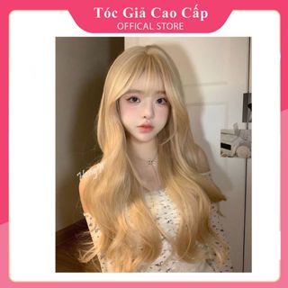 Tóc giả nữ nguyên đầu đầu xoăn dợn C8263, 50cm, tặng kèm lưới trùm tócc để