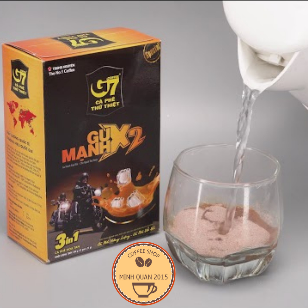 Cà Phê Sữa Hòa Tan G7 X2 Gu Mạnh 3in1 Hộp 12 Gói 25gr _ Trung Nguyên