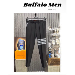    Deal Sốc   Quần Âu In 4 Vạch Xám Ở Bên Trái Cạp Quần Thorm Form Đứng Boy Phố Quần Âu Nam 