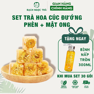 Trà Hoa Cúc Đường Phèn Mật Ong Chuẩn Loại 1 Thanh Nhiệt Giải Độc Cải Thiện Giấc Ngủ Hộp - Bạch Ngọc Trà HN
