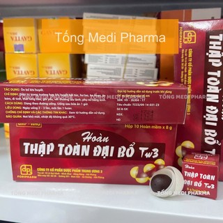 Thập toàn đại bổ TW3 - hộp 10 viên hoàn giúp bồi bổi sức khoẻ