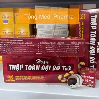 Thập toàn đại bổ TW3 - hộp 10 viên hoàn giúp bồi bổi sức khoẻ
