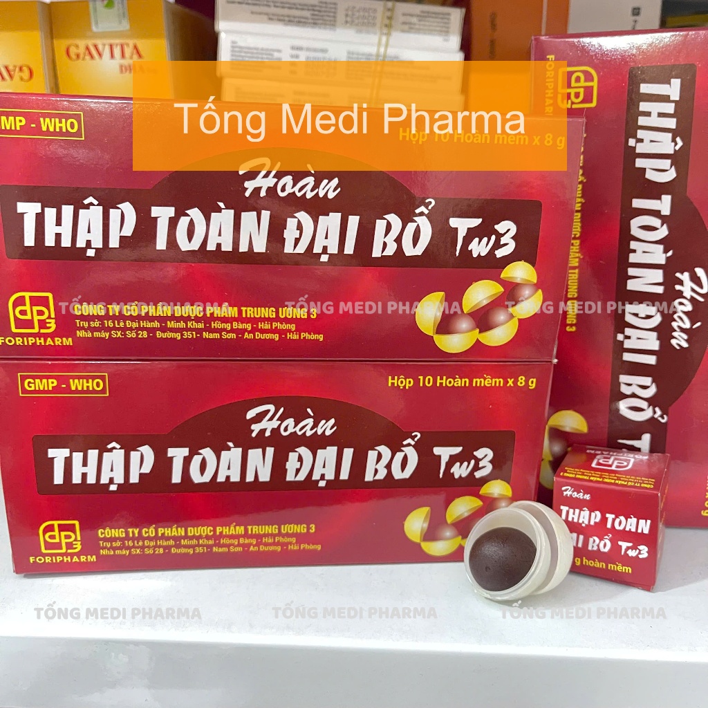 Thập toàn đại bổ TW3 - hộp 10 viên hoàn giúp bồi bổi sức khoẻ