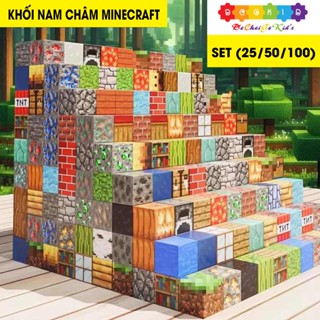 [Combo 50/100] Khối Nam Châm Minecraft Khối Xây Dựng Mô Hình Giáo Dục Cho Trẻ Em