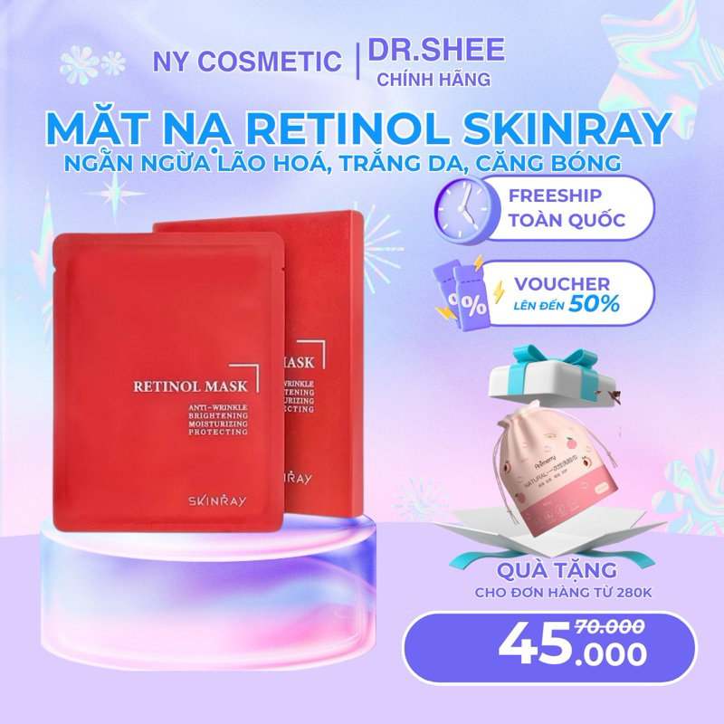 Mặt nạ dưỡng da chuyên sâu  Retinol Mask Skinray Hàn Quốc