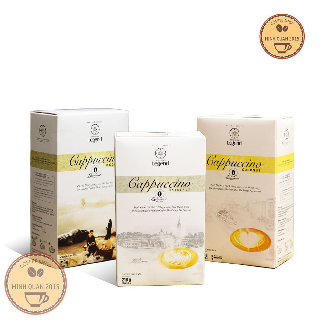 Cà Phê Sữa Trung Nguyên Legend Cappuccino vị Coconut - Hộp 12 sticks