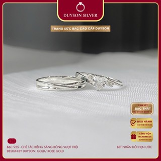 Nhẫn đôi bạc 925 chế tác Duyson Silver, Nhẫn đôi bạc hẹn ước tình yêu Love story Valentine ND27