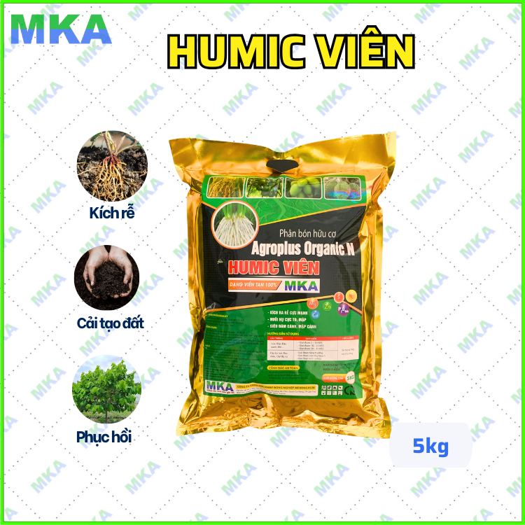 Humic dạng viên chuyên rải kích rễ dưỡng cây - 5kg