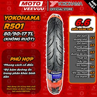 [MTVV] Vỏ lốp xe máy YOKOHAMA 80/90-17 TL R501<END>