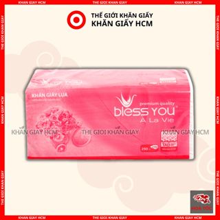 COMBO 10 bịch - Khăn Giấy BLESS YOU, Khăn Giấy Rút Lụa 250 Tờ / 2 Lớp - Hàng Chính Hãng