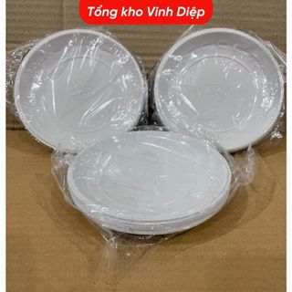 Túi 50 đĩa nhựa dùng 1 lần hàng đẹp đủ kích thước