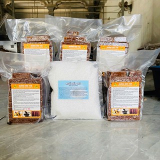  Combo 5Kg Đường Mía Thô Tặng 1Kg Muối Biển Thô  Tổng 6Kg  