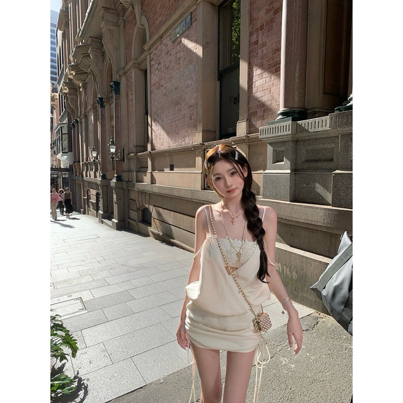 Set đầm 2 dây kèm bra ren hoa TABISHOP Set đồ nữ sang chảnh thiết kế lạ mắt mặc đi biển đi chơi(59) | BigBuy360 - bigbuy360.vn